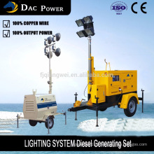 5kva Diesel Generator Set 4 X 400 Watts Lights Mobile Light Tower